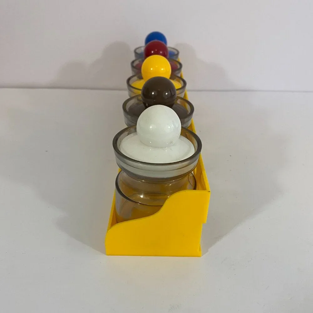 Vintage Plastic Storage Jar Set Spice Jars Canisters